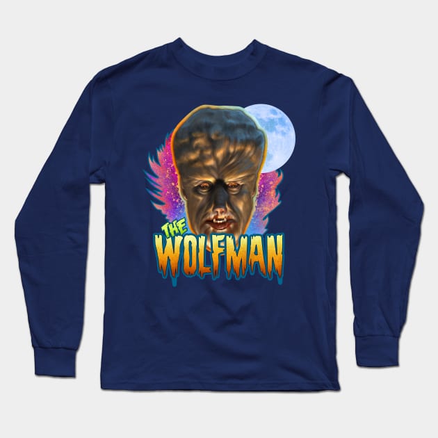 The Wolfman Long Sleeve T-Shirt by Rosado